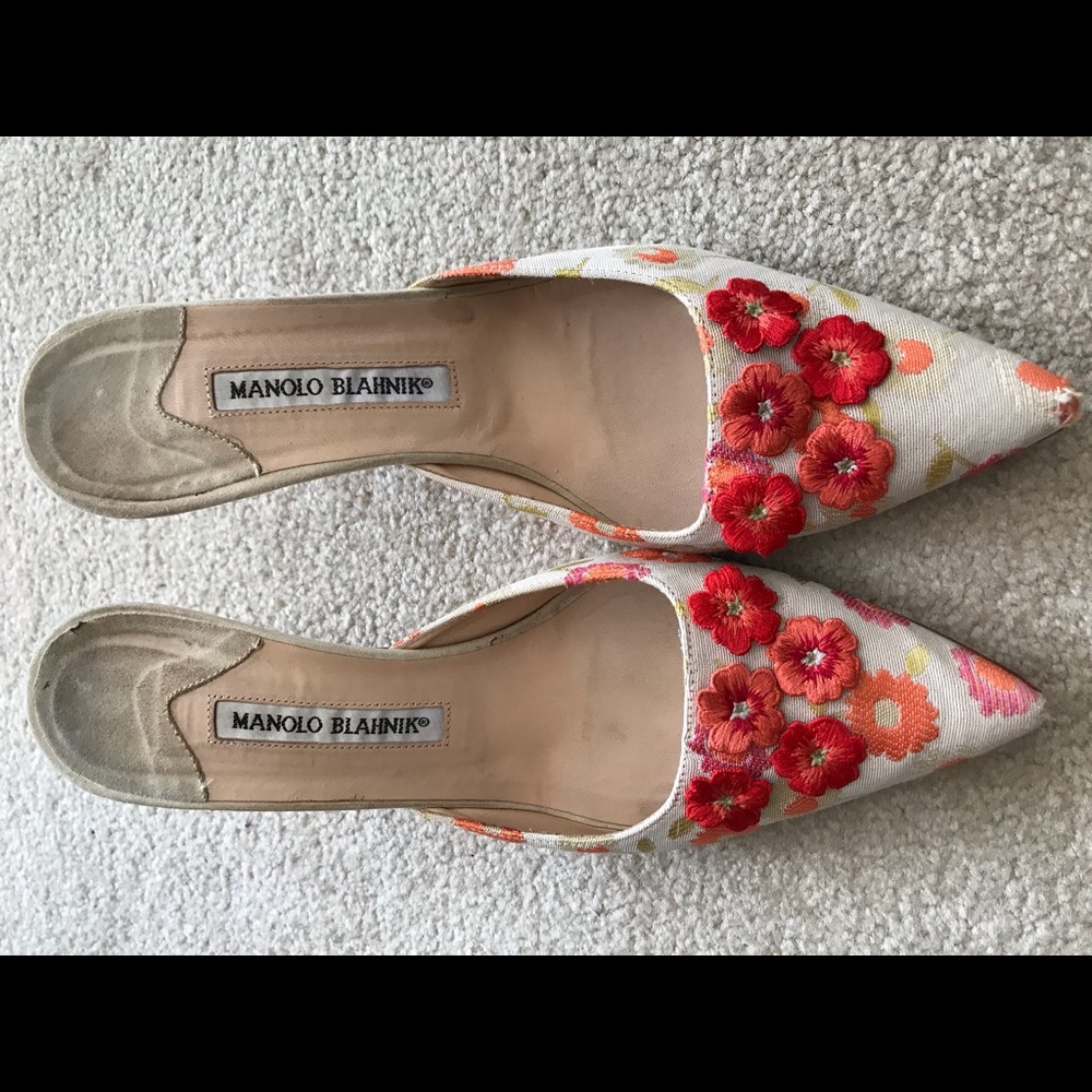 Jimmy Choo fabric kitten heel mules
